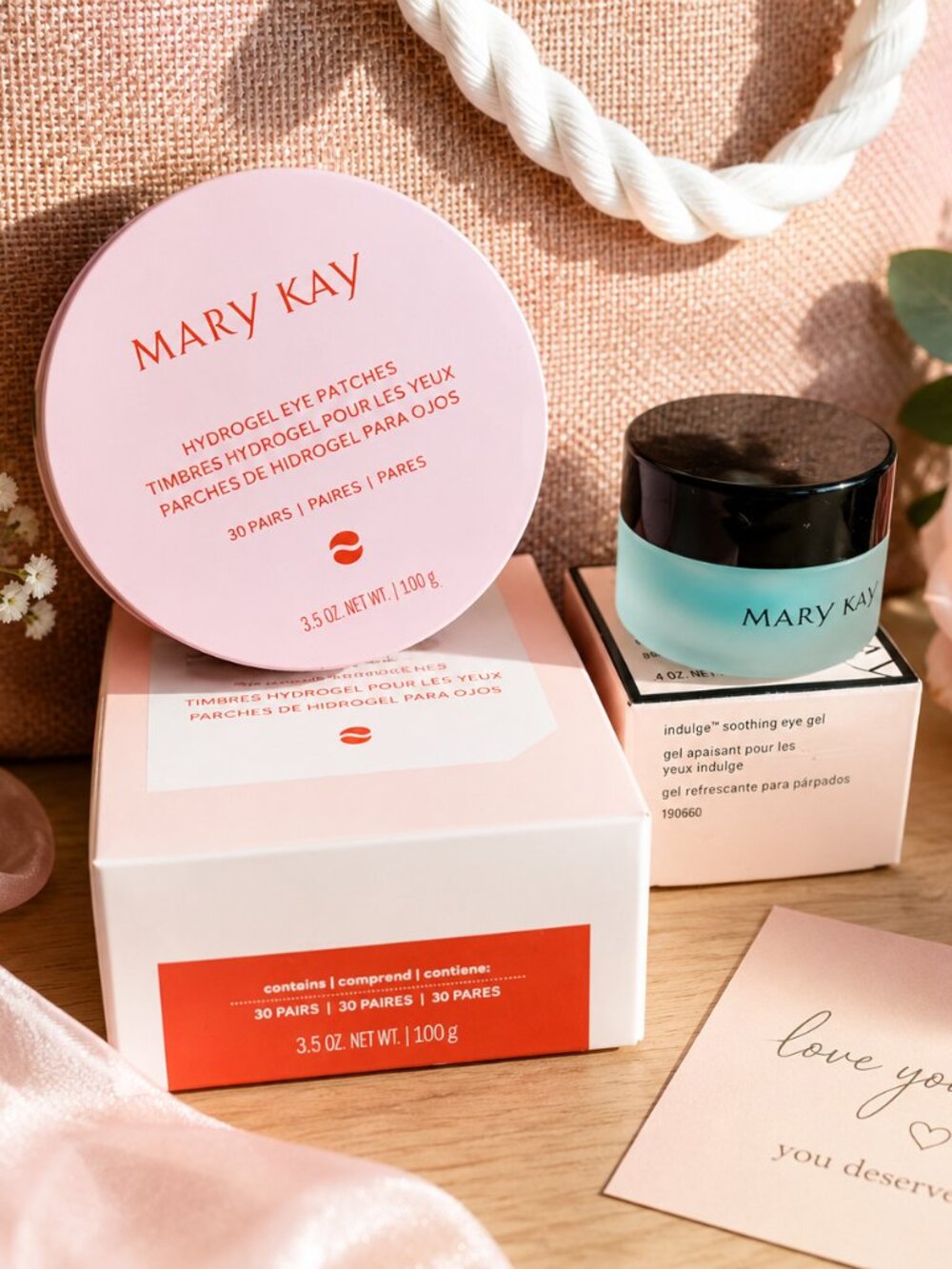 Mary Kay® Hydrogel Eye Patches, pk./30 pairs & Indulge® Soothing Eye Gel